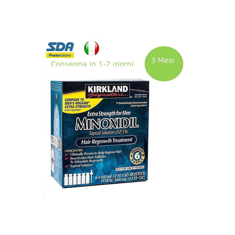 Minoxidil 5% Kirkland signature 3 mesi